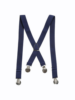 Boys Navy Blue Clip-On 'Football' Braces