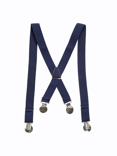 Boys Navy Blue Clip-On 'Football' Braces