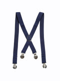 Boys Navy Blue Clip-On 'Football' Braces