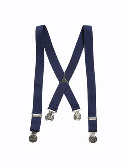 Boys Navy Blue Clip-On 'Football' Braces
