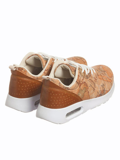 Boys Beige Geo Map Trainers