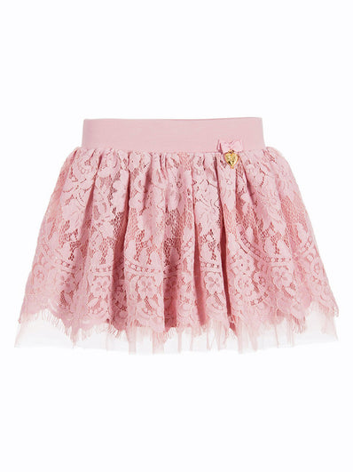 Girls Cotton Lace Skirt
