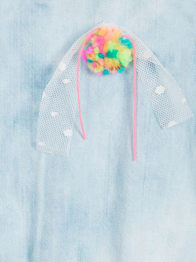 Baby Girls Blue Denim Playsuit