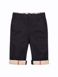 Baby Boys Trousers with Check Turn Ups