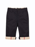 Baby Boys Trousers with Check Turn Ups