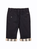 Baby Boys Trousers with Check Turn Ups