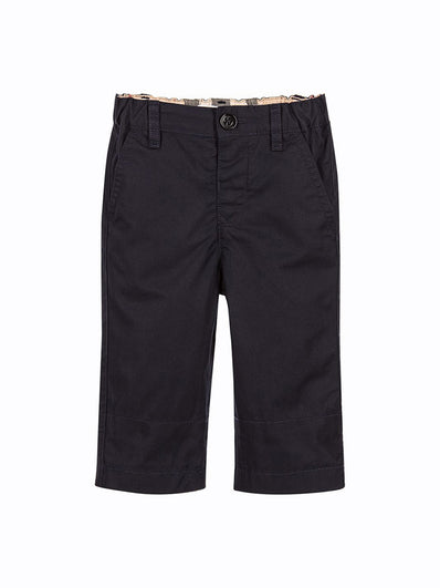 Baby Boys Trousers with Check Turn Ups