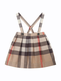 Baby Girls Check Skirt with Braces