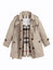 Beige Hooded Baby Trench Coat