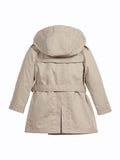 Beige Hooded Baby Trench Coat