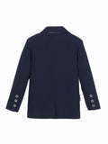Boys Blue Cotton Piqué Blazer