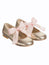 Girls Gold & Pink Ribbon Shoes