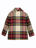 Baby Boys Wool Tartan Padded Coat