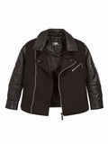 Boys Black Biker Jacket
