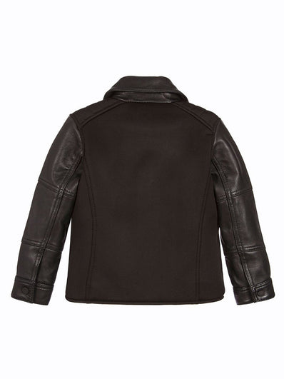 Boys Black Biker Jacket