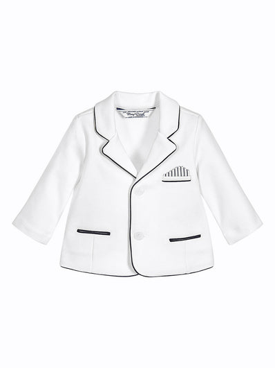 Baby Boys Ivory Jersey Blazer