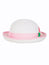 Baby Girls White & Pink Sun Hat