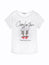 Girls White Satin T-Shirt with Red Shoes