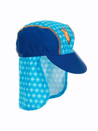 Blue Mouse Print Sun Protective Cap