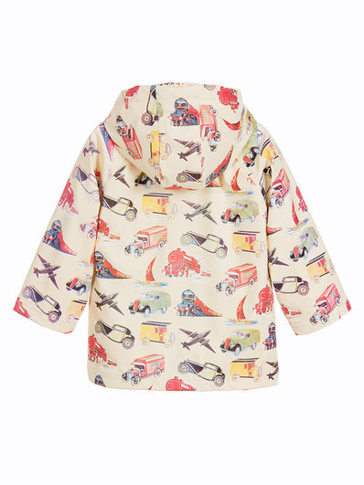 Boys Ivory 'Transport' Raincoat