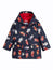 Boys Navy Blue Robot Print Raincoat